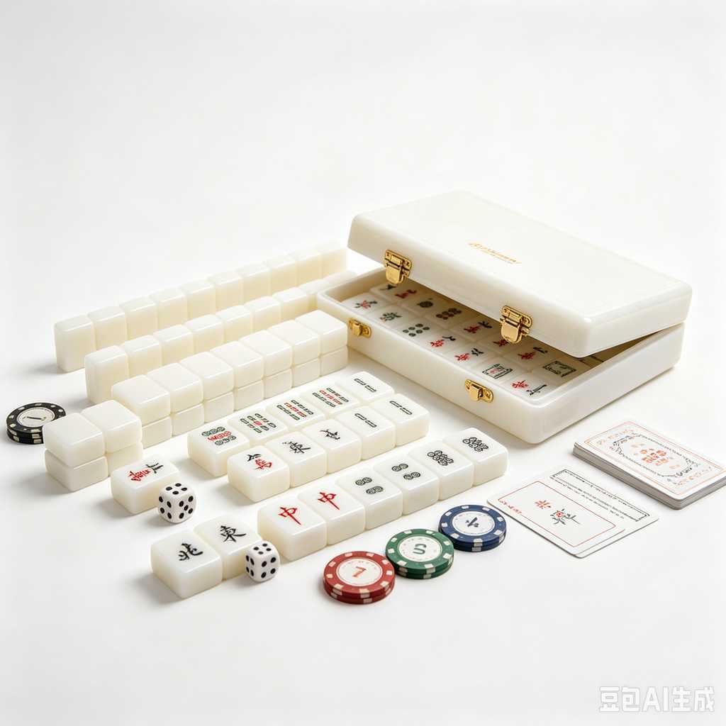 wooden mahjong set